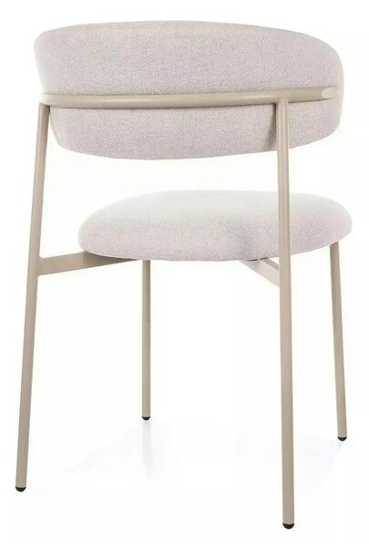 Scaun ELTON, bej deschis - Brego 22/casmir, stofa clasica/metal, 56x46