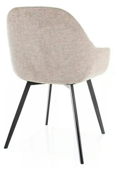 Scaun VINTO, bej - Brego 34, stofa clasica/metal, 57x45x85 cm
