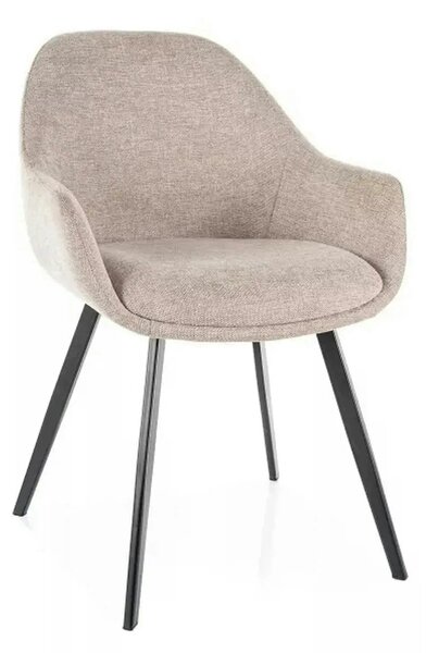Scaun VINTO, bej - Brego 34, stofa clasica/metal, 57x45x85 cm