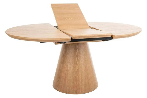 Masa rotunda extensibila living ANGEL II, stejar, 120/160x120x75 cm