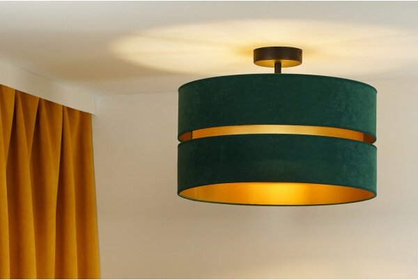 Lustră aplicată Duolla DUO 1xE27/15W/230V d. 40 cm verde/auriu