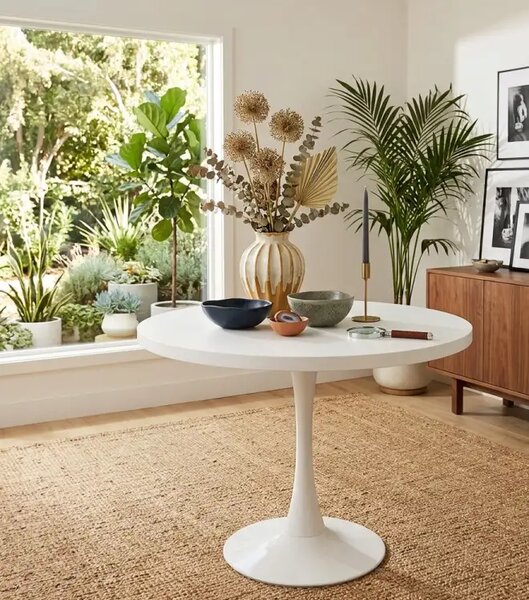 Masa fixa rotunda 80 cm Lira,alb