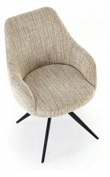Scaun K564, bej/negru, stofa clasica/otel, 60x63x87 cm
