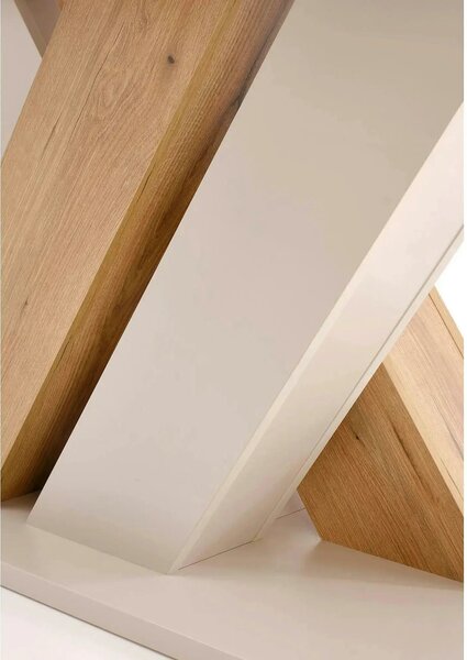 Masa moderna bucatarie BRANDON, casmir/stejar, PAL laminat, 160/200x90