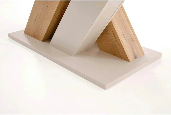 Masa moderna bucatarie BRANDON, casmir/stejar, PAL laminat, 160/200x90
