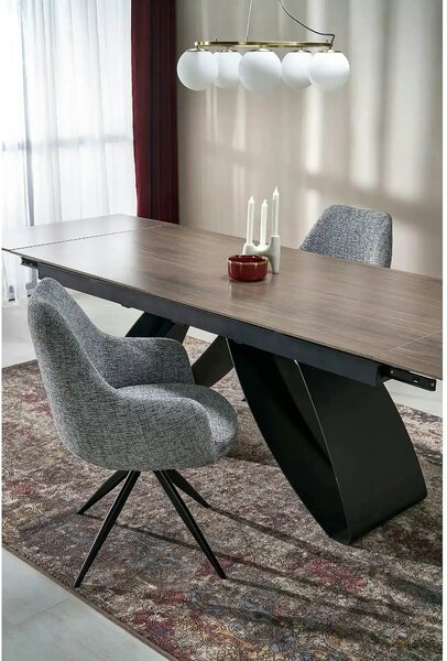 Scaun K564, gri/negru, stofa clasica/metal, 60x63x87 cm
