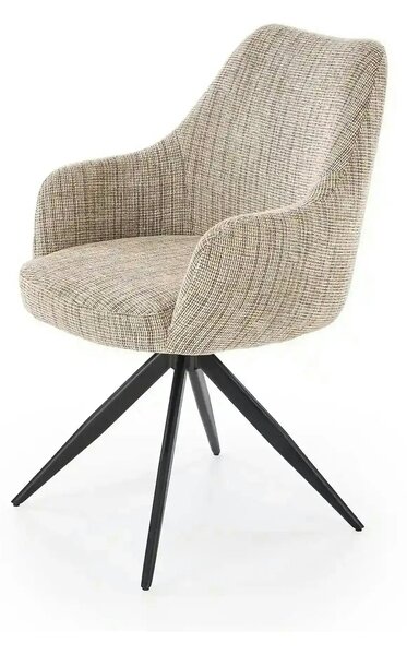 Scaun K564, bej/negru, stofa clasica/otel, 60x63x87 cm