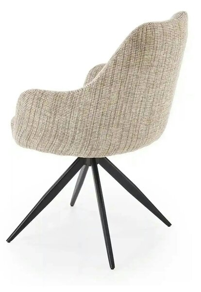 Scaun K564, bej/negru, stofa clasica/otel, 60x63x87 cm