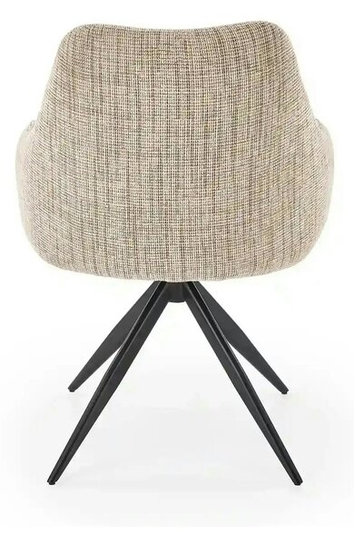 Scaun K564, bej/negru, stofa clasica/otel, 60x63x87 cm