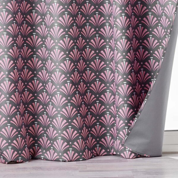 Draperie roz/gri blackout din microfibră 135x260 cm Surya – douceur d'intérieur