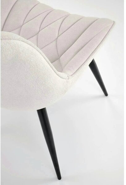 Scaun K567, bej - Havana 2, stofa catifelata/otel, 47x63x85 cm