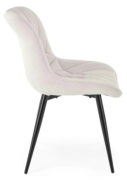 Scaun K567, bej - Havana 2, stofa catifelata/otel, 47x63x85 cm