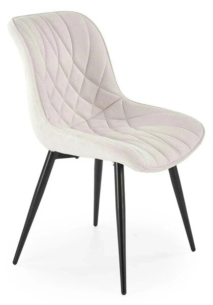 Scaun K567, bej - Havana 2, stofa catifelata/otel, 47x63x85 cm