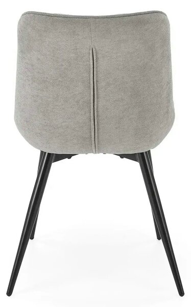Scaun K567, gri - Havana 15, stofa catifelata/otel, 47x63x85 cm