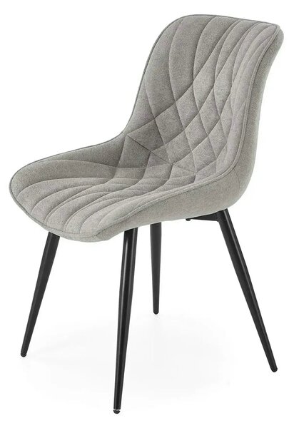 Scaun K567, gri - Havana 15, stofa catifelata/otel, 47x63x85 cm