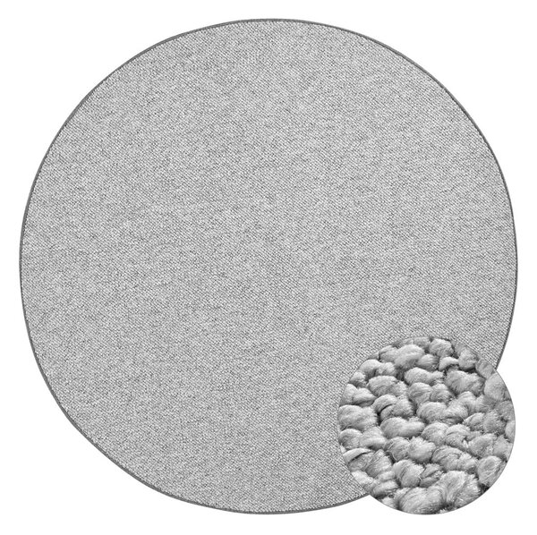 Covor gri rotund ø 200 cm Wolly – BT Carpet