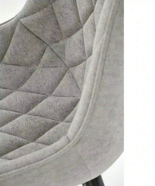 Scaun K567, gri - Havana 15, stofa catifelata/otel, 47x63x85 cm