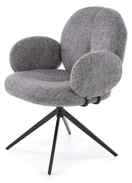 Scaun K568, gri/negru, stofa clasica/otel, 65x64x82 cm