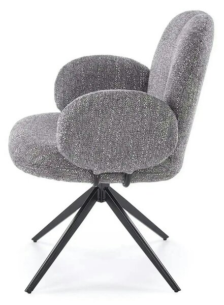 Scaun K568, gri/negru, stofa clasica/otel, 65x64x82 cm