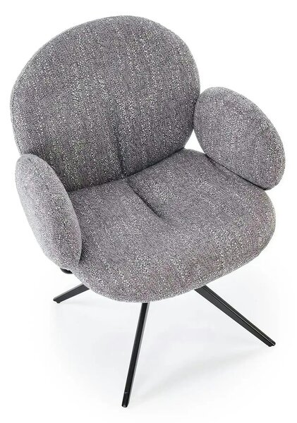 Scaun K568, gri/negru, stofa clasica/otel, 65x64x82 cm