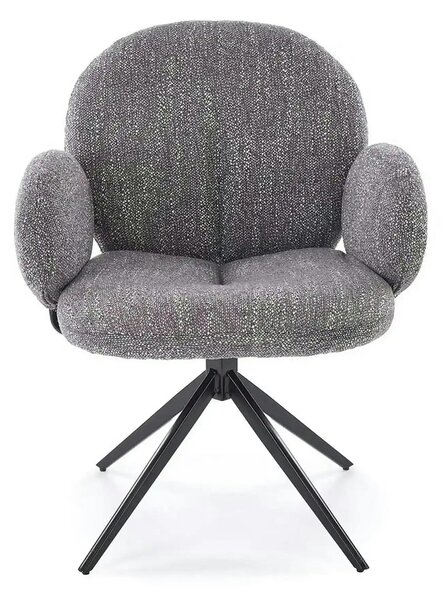 Scaun K568, gri/negru, stofa clasica/otel, 65x64x82 cm
