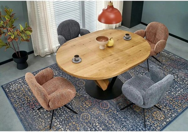Scaun K568, gri/negru, stofa clasica/otel, 65x64x82 cm