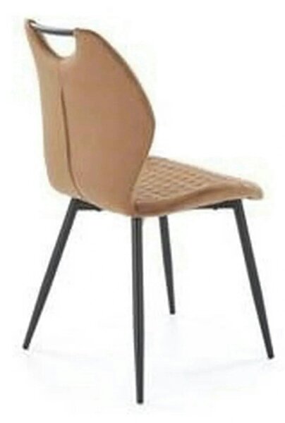 Scaun K569, bej - HLR 11, stofa catifelata/otel, 47x54x84 cm