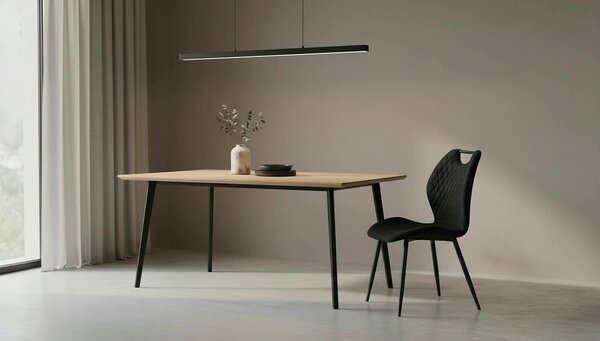 Scaun K569, negru - HLR 66, stofa catifelata/otel, 47x54x84 cm