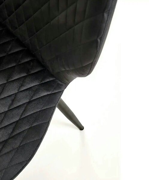 Scaun K569, negru - HLR 66, stofa catifelata/otel, 47x54x84 cm