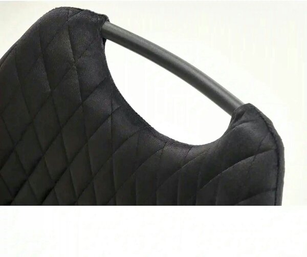 Scaun K569, negru - HLR 66, stofa catifelata/otel, 47x54x84 cm