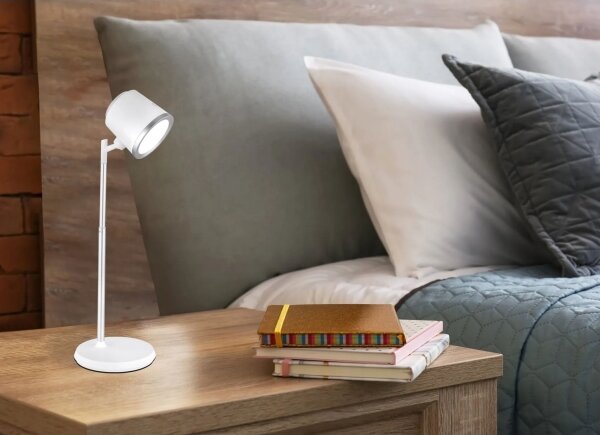 Globo 58454W - Lampă de birou LED tactilă reglabilă MEEYA LED/6W/3,7V albă