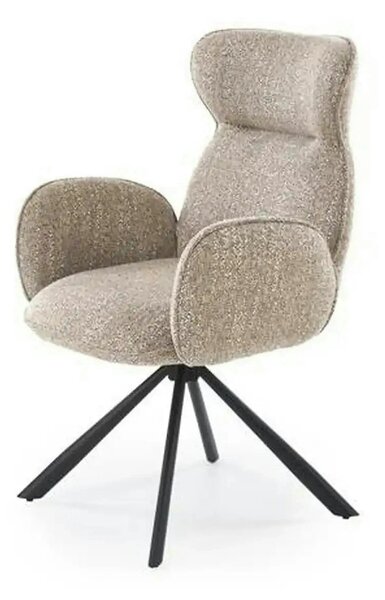 Scaun K571, bej inchis/negru, stofa clasica/otel, 63x64x93 cm