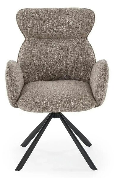 Scaun K571, bej inchis/negru, stofa clasica/otel, 63x64x93 cm