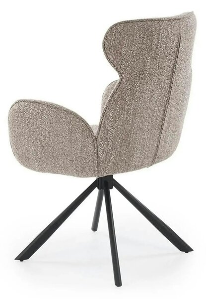 Scaun K571, bej inchis/negru, stofa clasica/otel, 63x64x93 cm