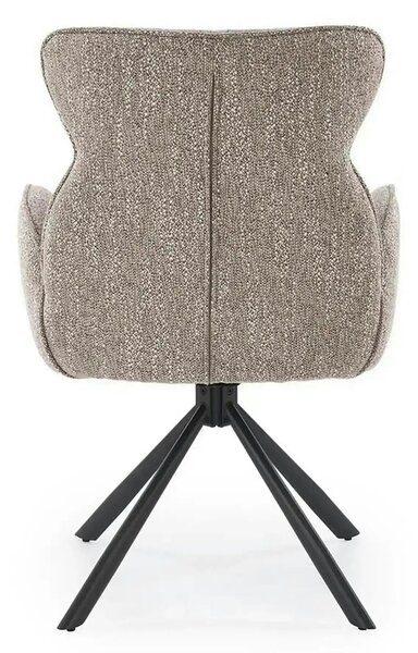 Scaun K571, bej inchis/negru, stofa clasica/otel, 63x64x93 cm