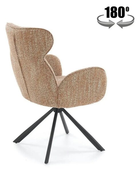 Scaun K571, scortisoara/negru, stofa clasica/otel, 63x64x93 cm