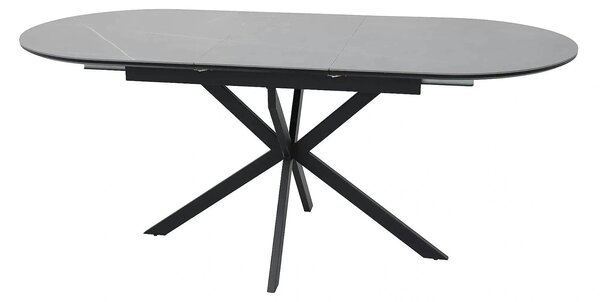 Masa extensibila GASTON, gri mat cu efect de marmura, ceramica/metal