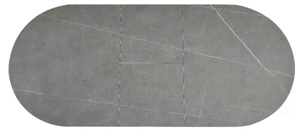 Masa extensibila GASTON, gri mat cu efect de marmura, ceramica/metal