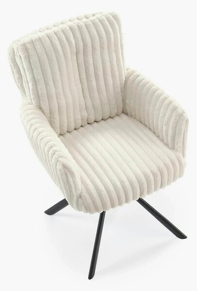 Scaun K572, crem - Vito 23, blana articiala/otel, 62x68x93 cm