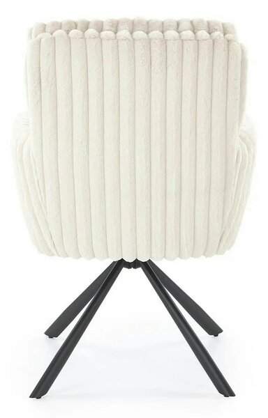 Scaun K572, crem - Vito 23, blana articiala/otel, 62x68x93 cm