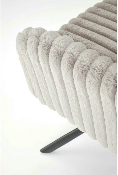 Scaun K572, gri - Vito 07, blana articiala/otel, 62x68x93 cm