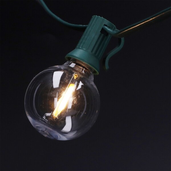 Brilagi - Ghirlandă LED de exterior GIRLANDA, 25 x E12, 20 m, verde, IP44, alb cald