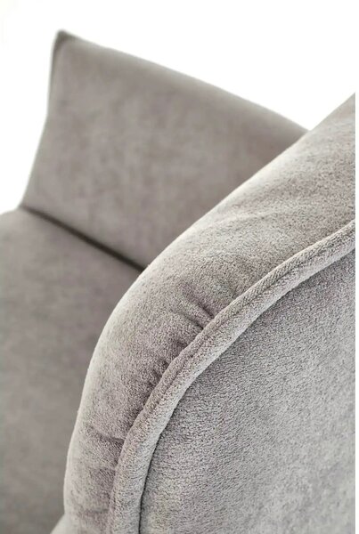 Scaun K574, gri/negru, stofa catifelata/otel, 60x60x88 cm