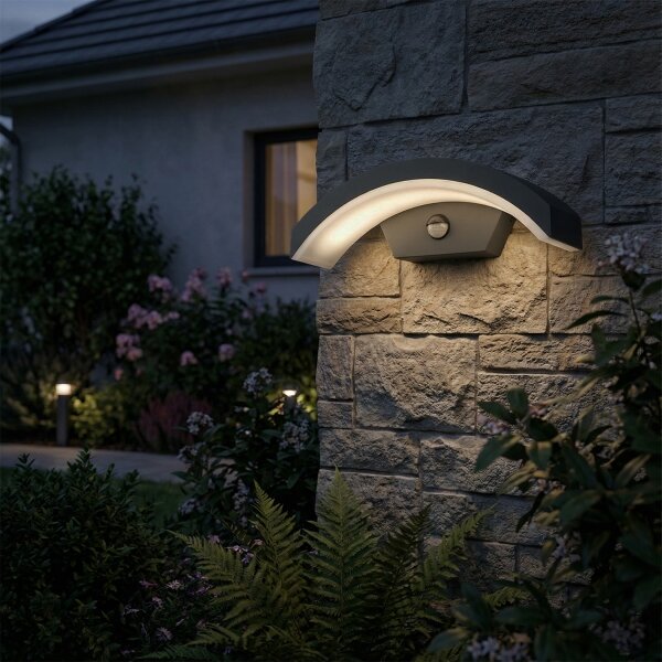 Aplică LED de exterior cu senzor Brilagi ARCELO LED/8W/230V IP54