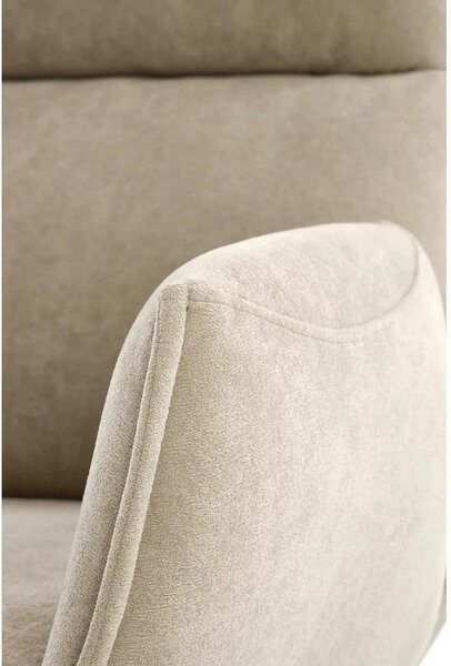Scaun K574, bej inchis/negru, stofa catifelata/otel, 60x60x88 cm