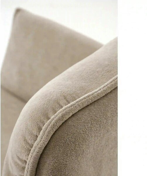 Scaun K574, bej inchis/negru, stofa catifelata/otel, 60x60x88 cm