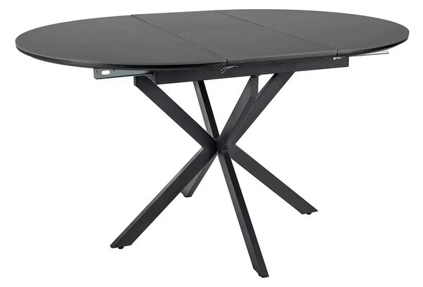 Masa extensibila GASTON, negru mat cu efect de marmura, ceramica/metal