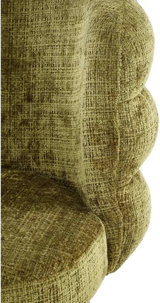 Scaun K575, verde olive - Cremona 38, stofa catifelata/otel, 62x64x79