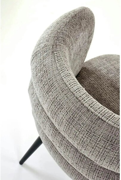 Scaun K575, gri - Cremona 96, stofa catifelata/otel, 62x64x79 cm