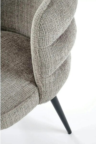 Scaun K575, gri - Cremona 96, stofa catifelata/otel, 62x64x79 cm